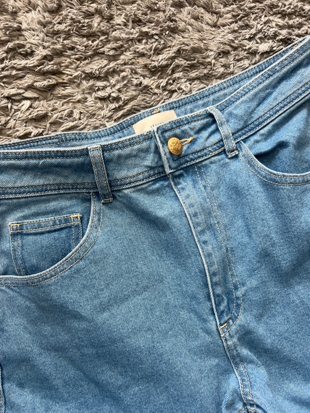 Sezane Light Wash Wide Leg Jeans size 30 - Picture 7 of 12